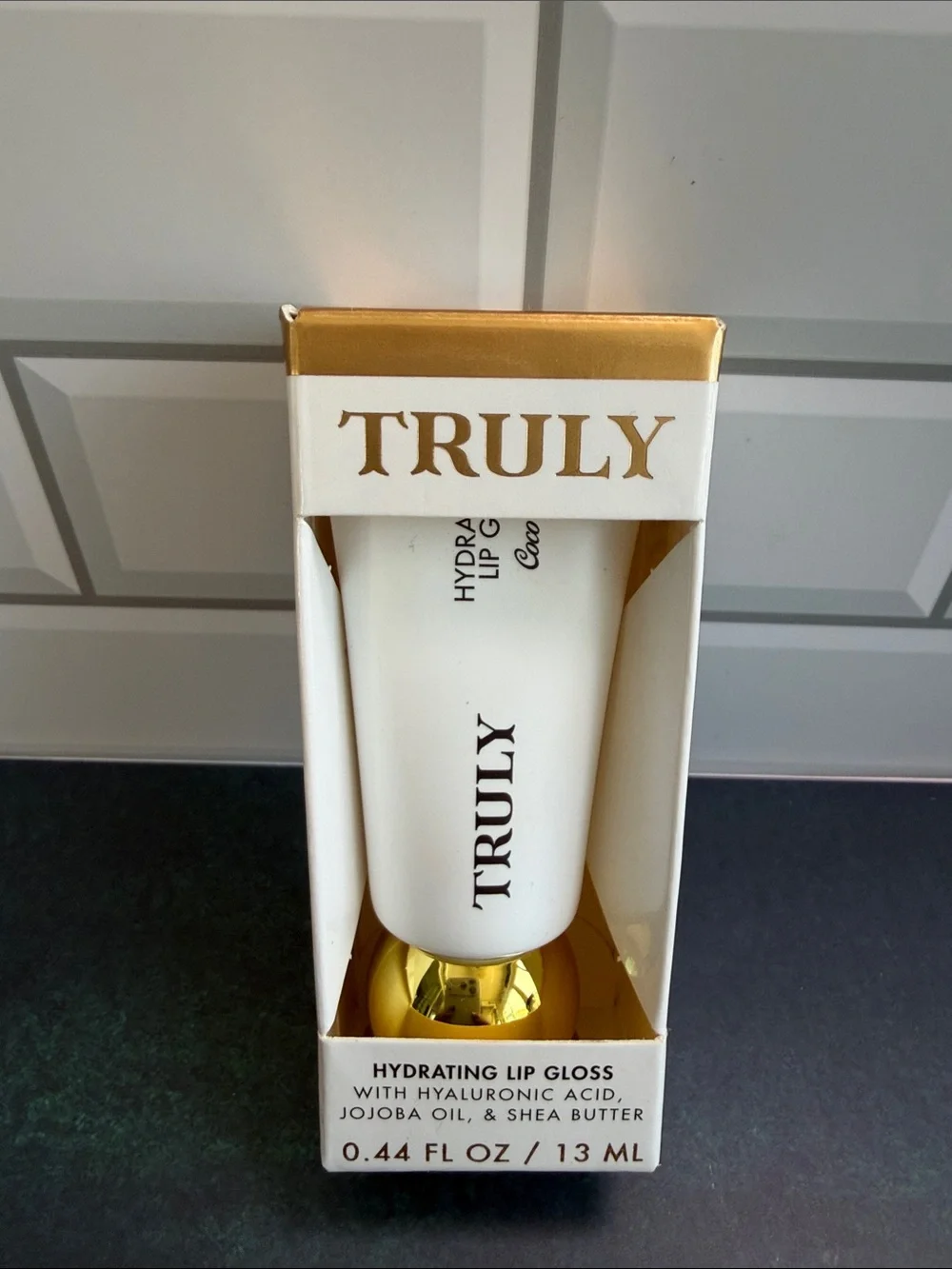 TRULY Hydrating Lip Gloss — White & Gold Packaging